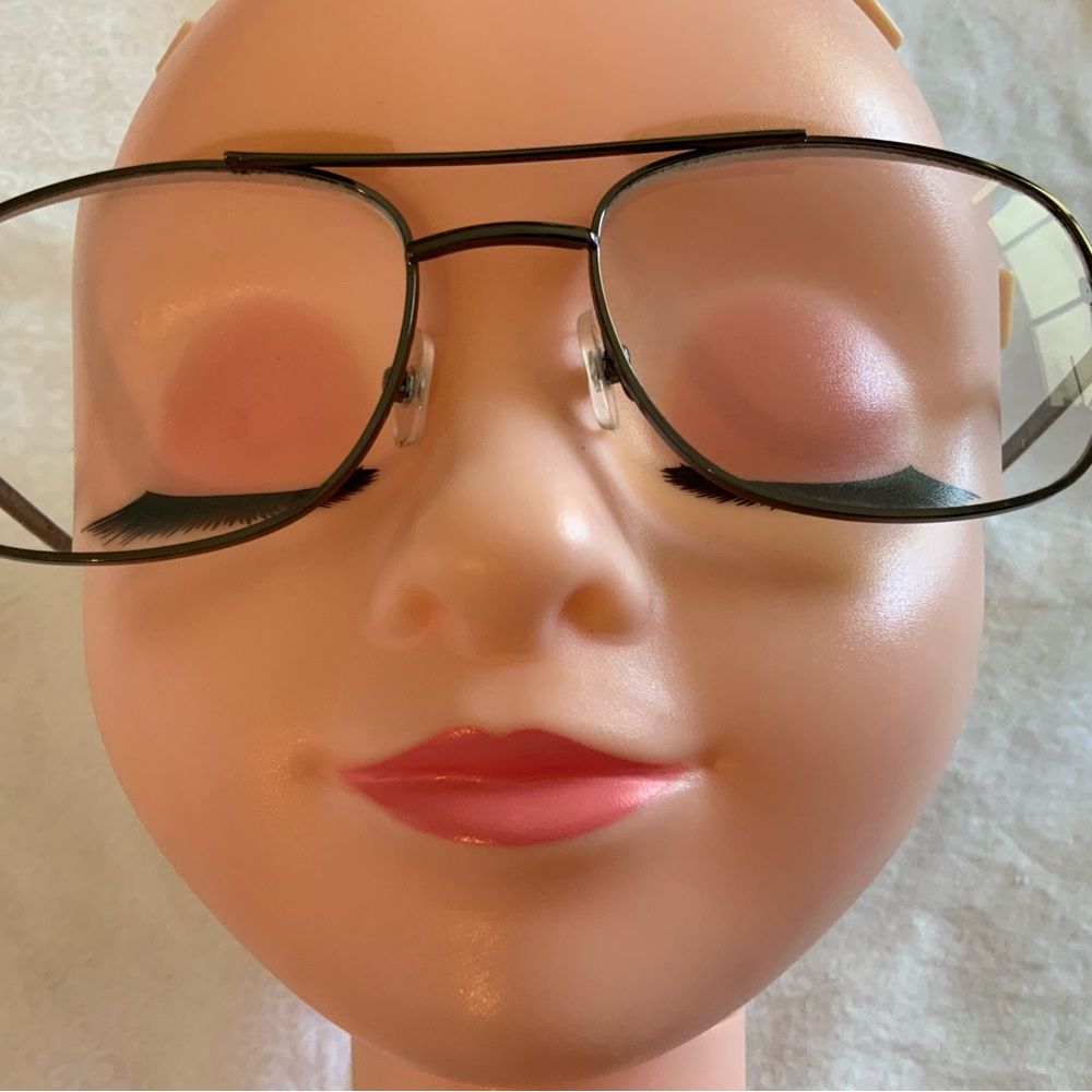 Foster Grant Eyeglasses 57-18 140 NS0315 RR51 GUN FRAMES Brown Men’s